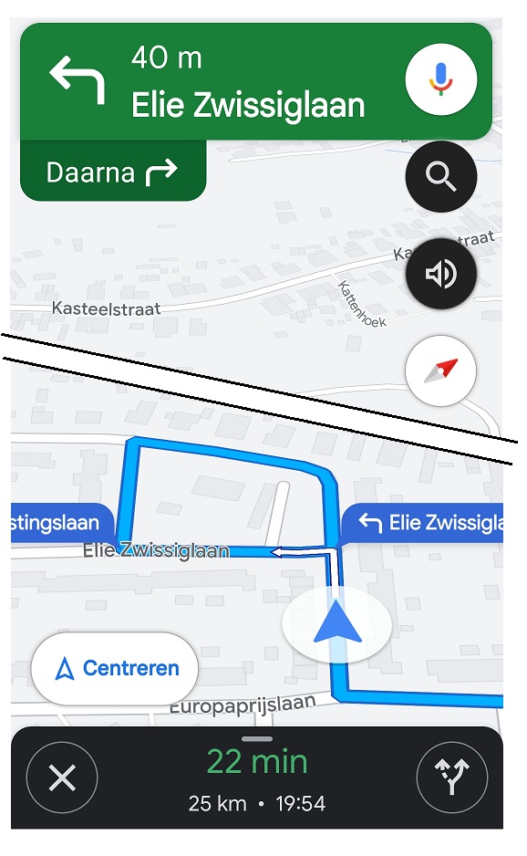 Google Maps rondje rijden